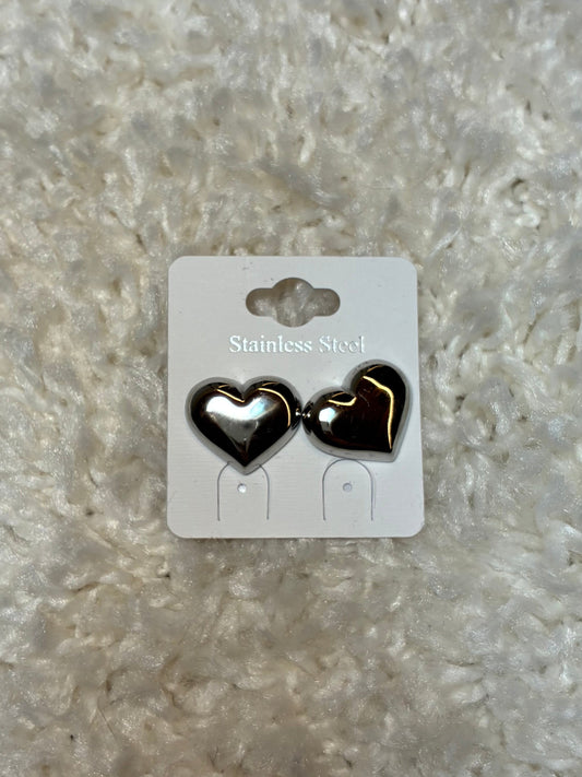 Orecchini cuore argento