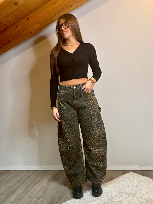 Cardigan crop nero
