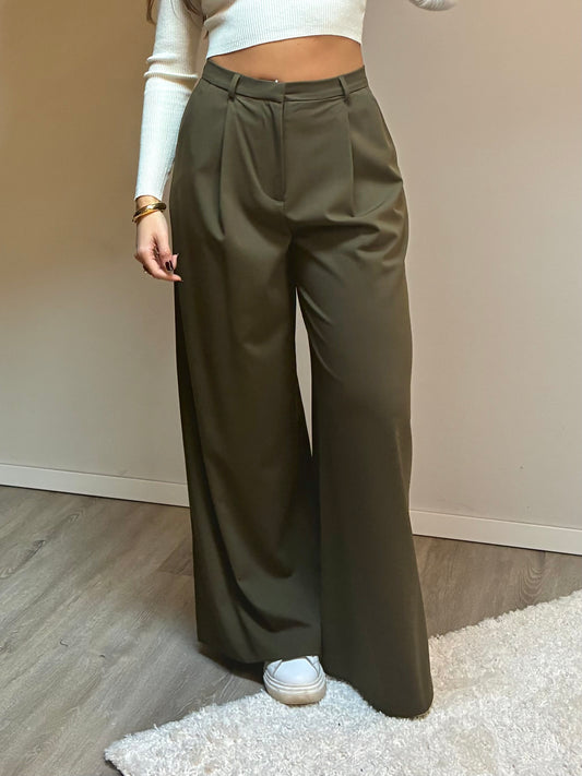 Pantalone sartoriale oliva