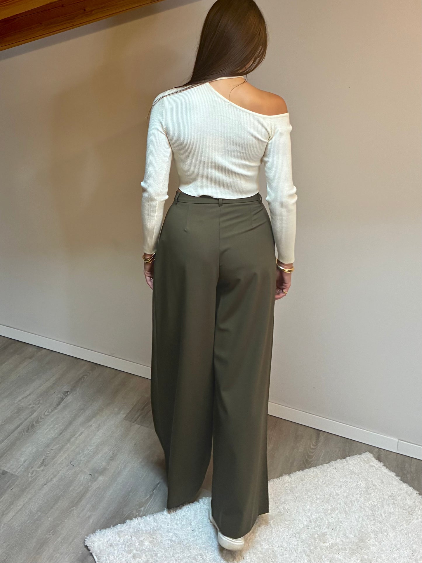 Pantalone sartoriale oliva
