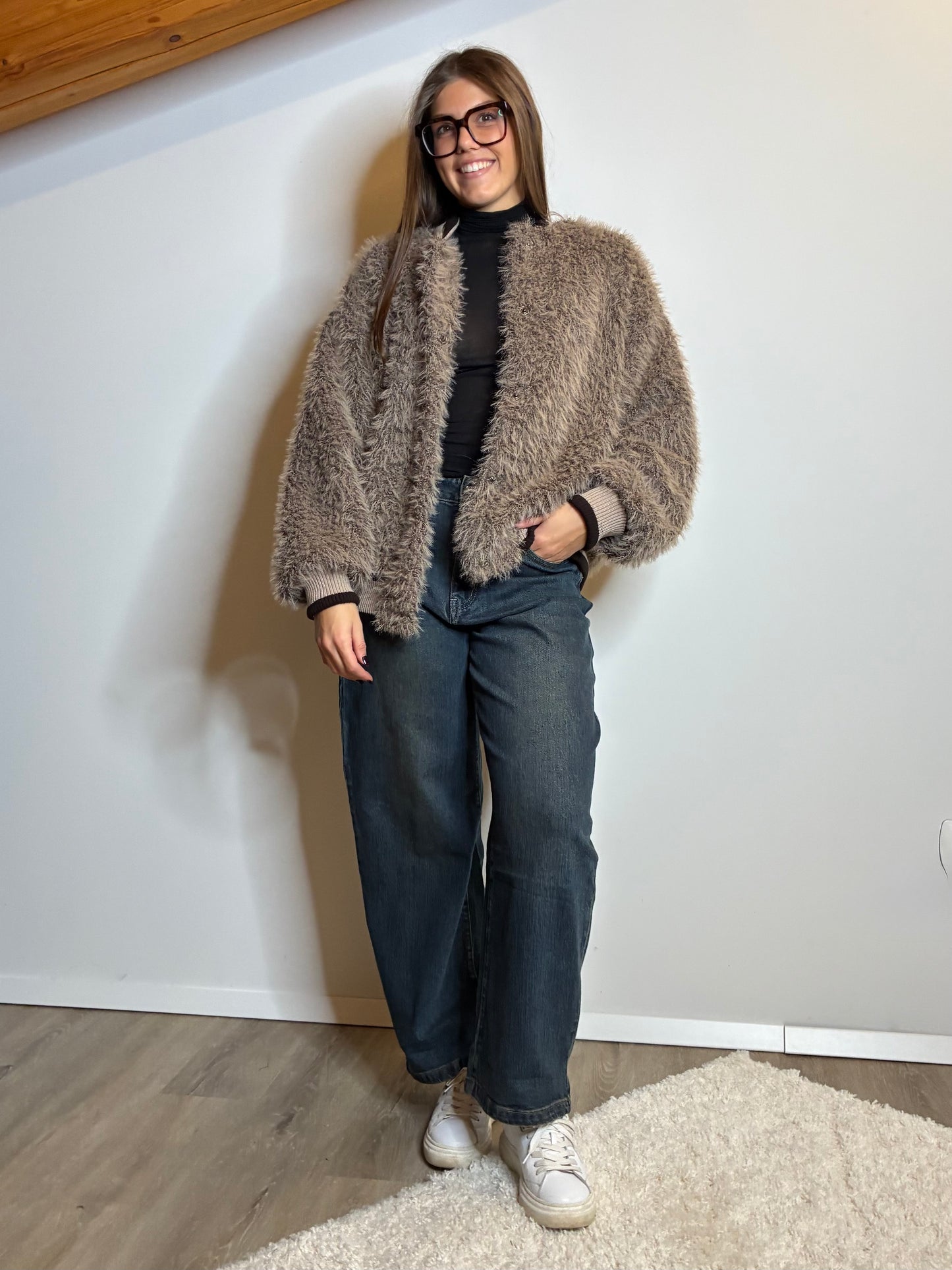 Giacca bomber pelliccia