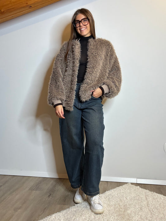 Giacca bomber pelliccia