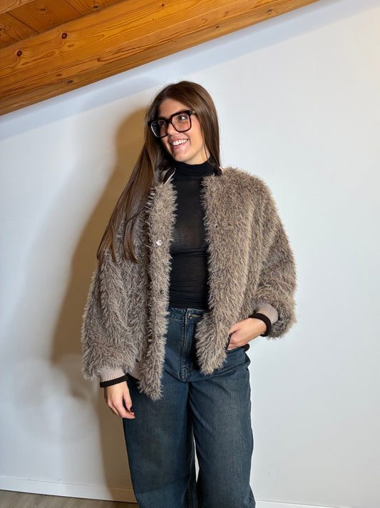 Giacca bomber pelliccia