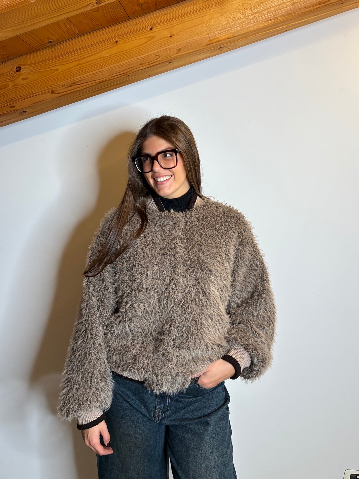Giacca bomber pelliccia