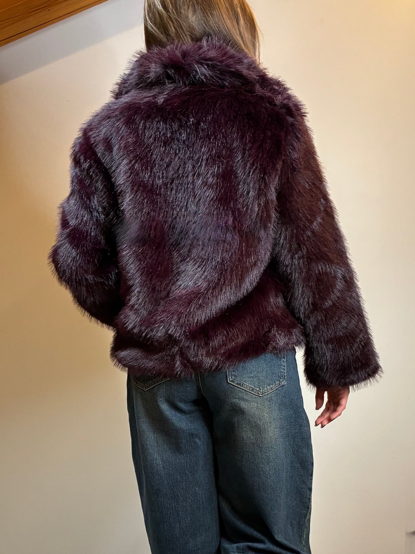 Eco-pelliccia burgundy