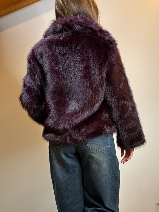 Eco-pelliccia burgundy