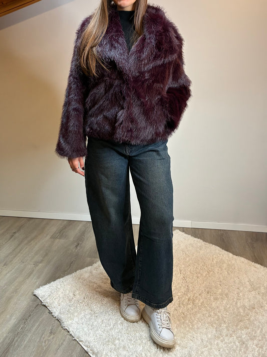Eco-pelliccia burgundy