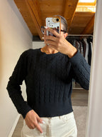 Pullover trecce nero
