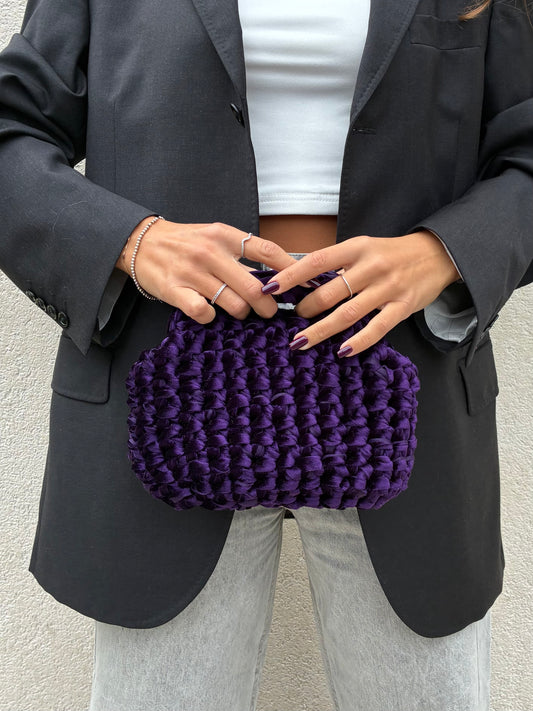 CLUTCH VELVET VIOLA