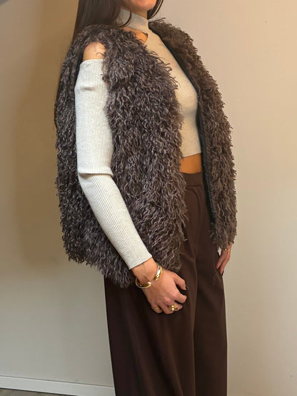 Gilet eco-pelliccia mongolia