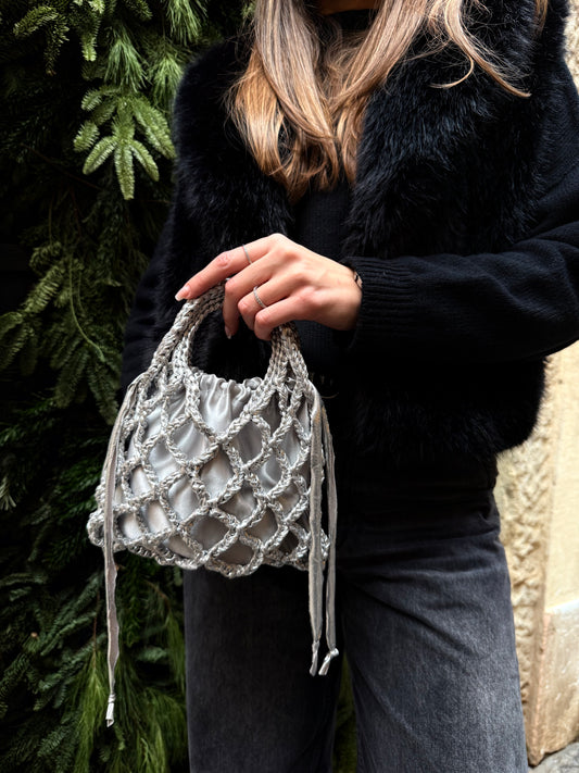 SHINY BAG ARGENTO