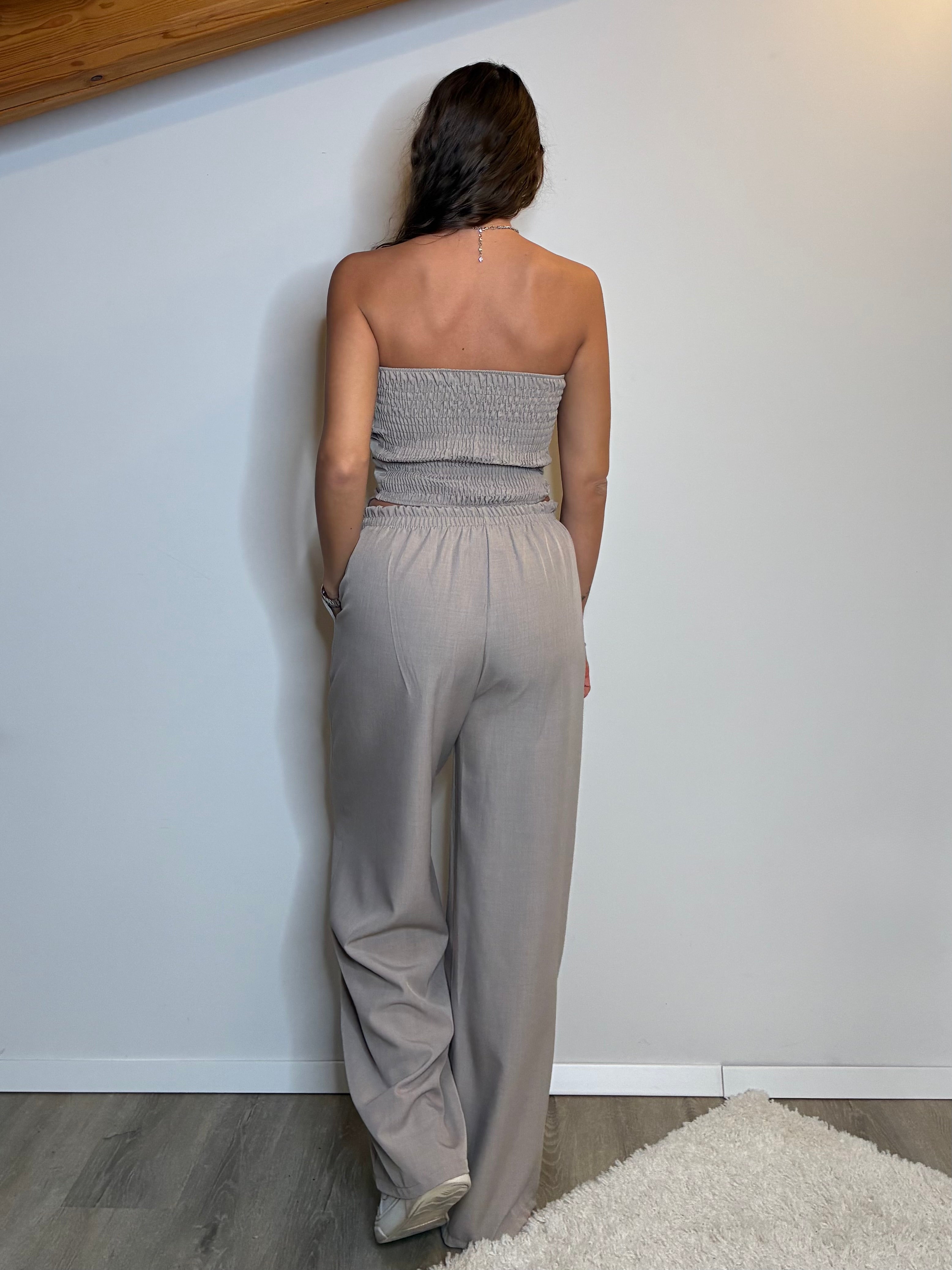 Completo drappeggio sabbia