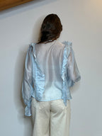 Blusa laccetti azzurra