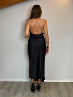 Abito satin nero