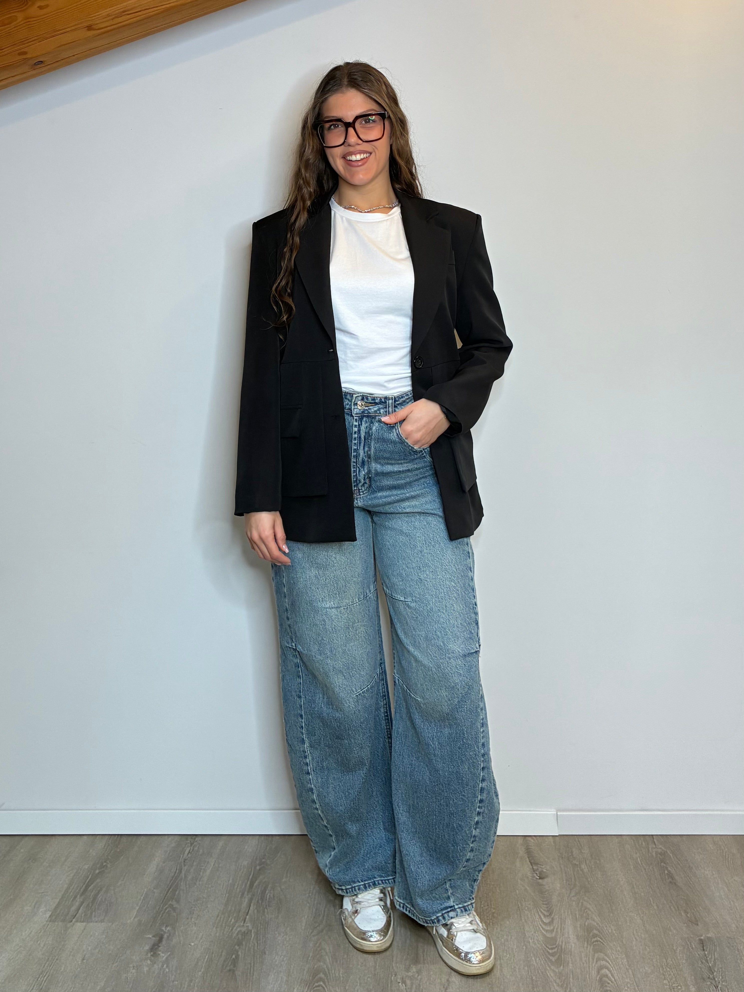 Blazer strutturato con cintura