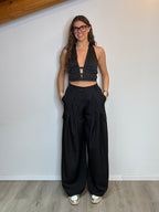 Pantalone cargo nero