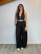 Pantalone cargo nero