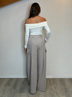 Pantalone cargo sabbia