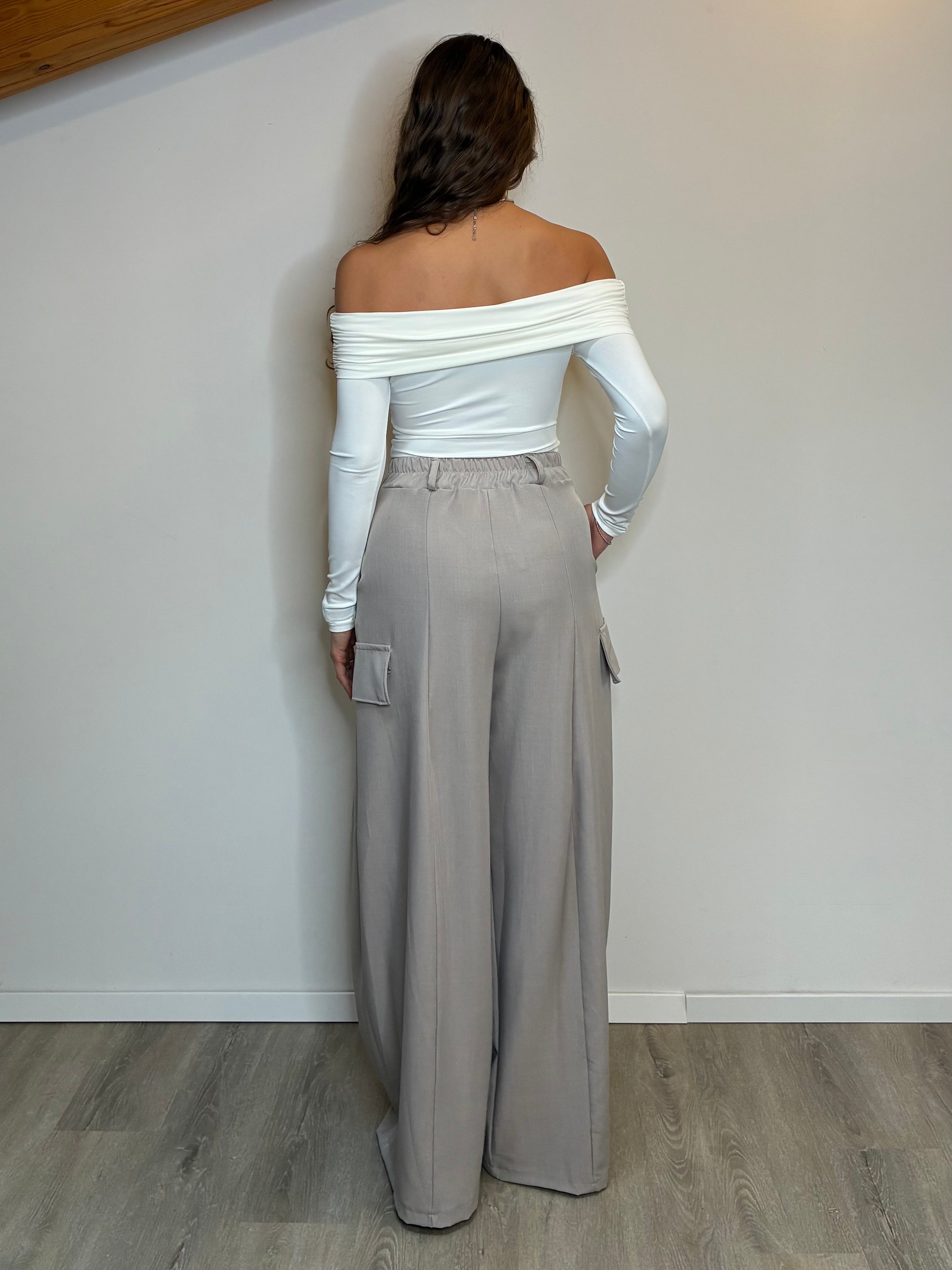 Pantalone cargo sabbia