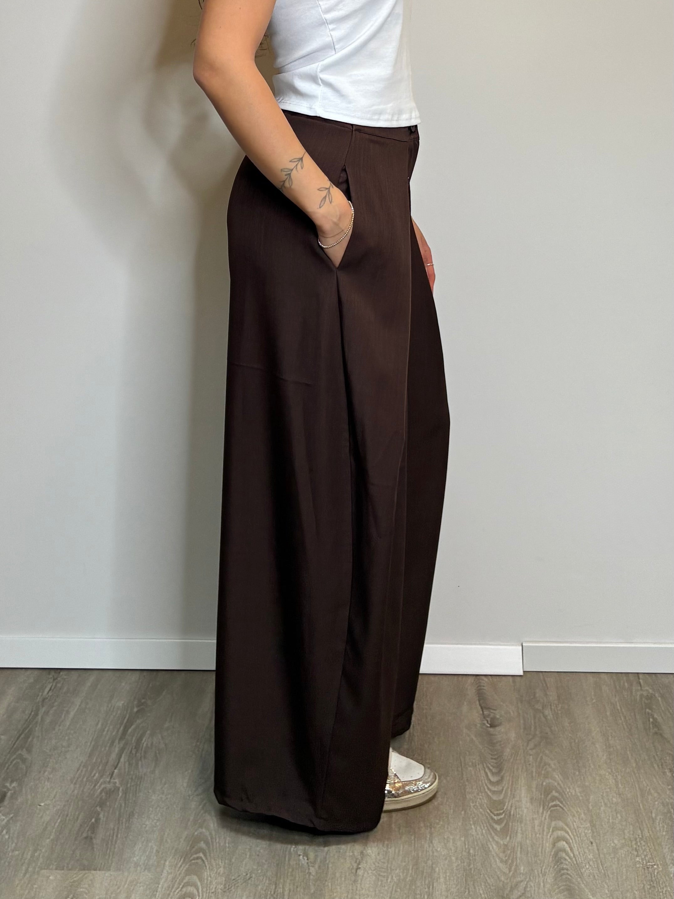 Pantalone balloon cioccolato
