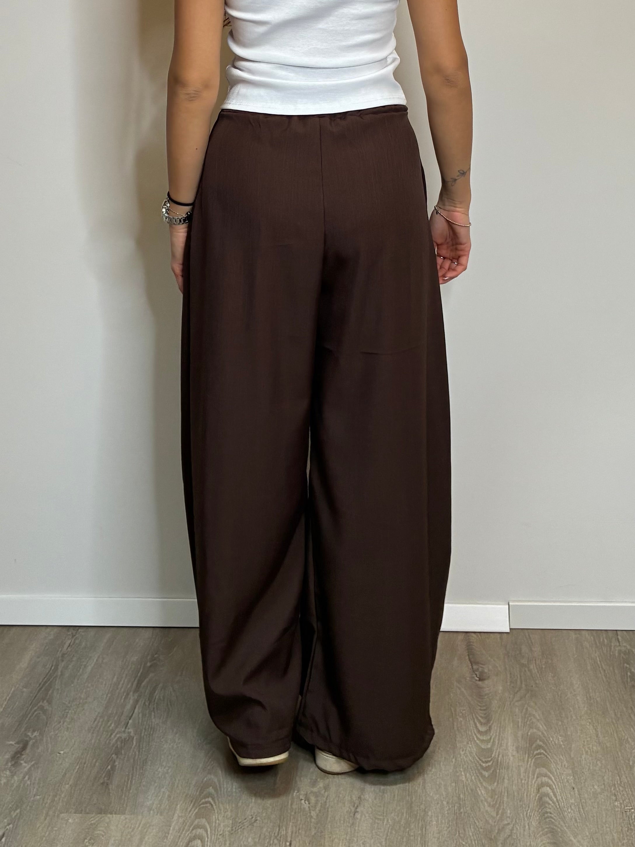 Pantalone balloon cioccolato