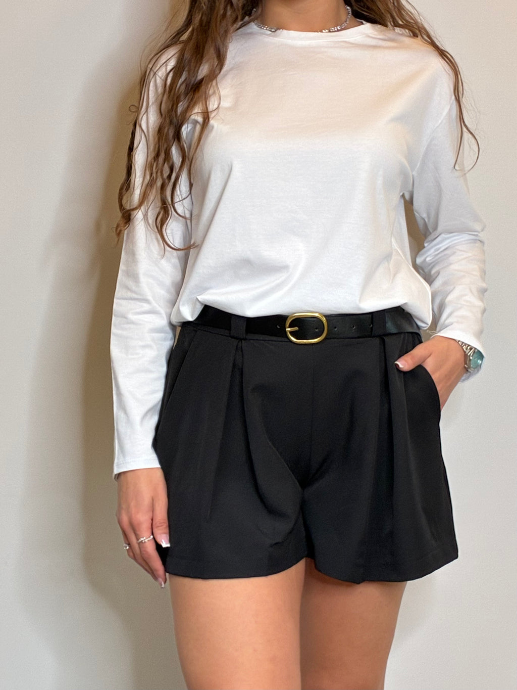 Shorts ampio nero