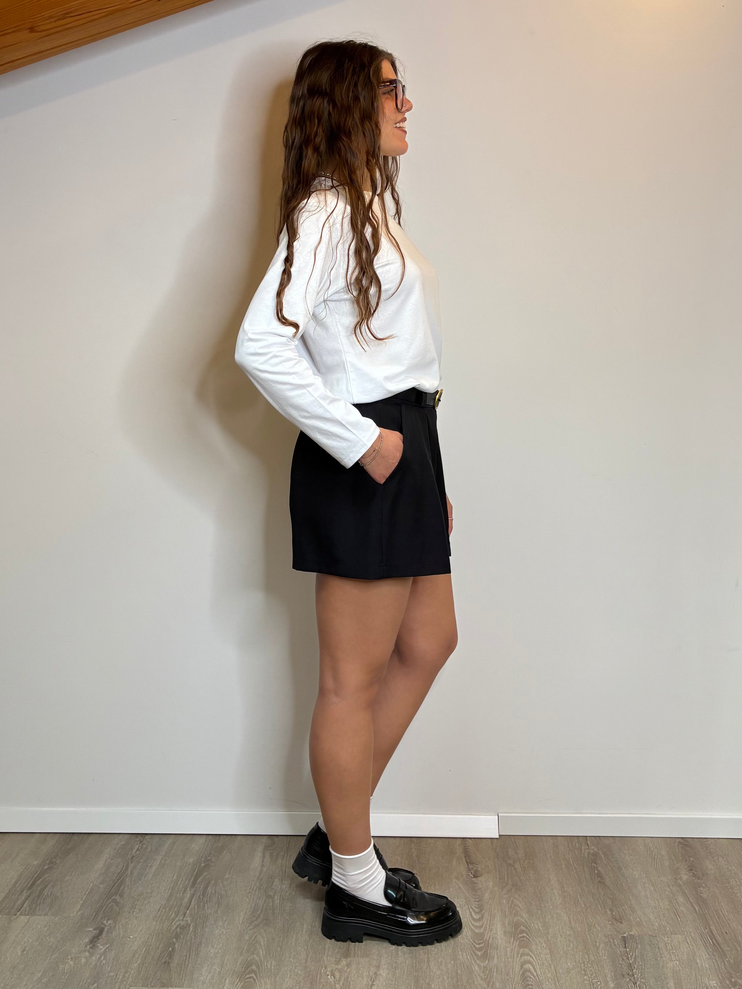 Shorts ampio nero