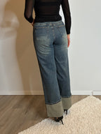Jeans maxi risvolto