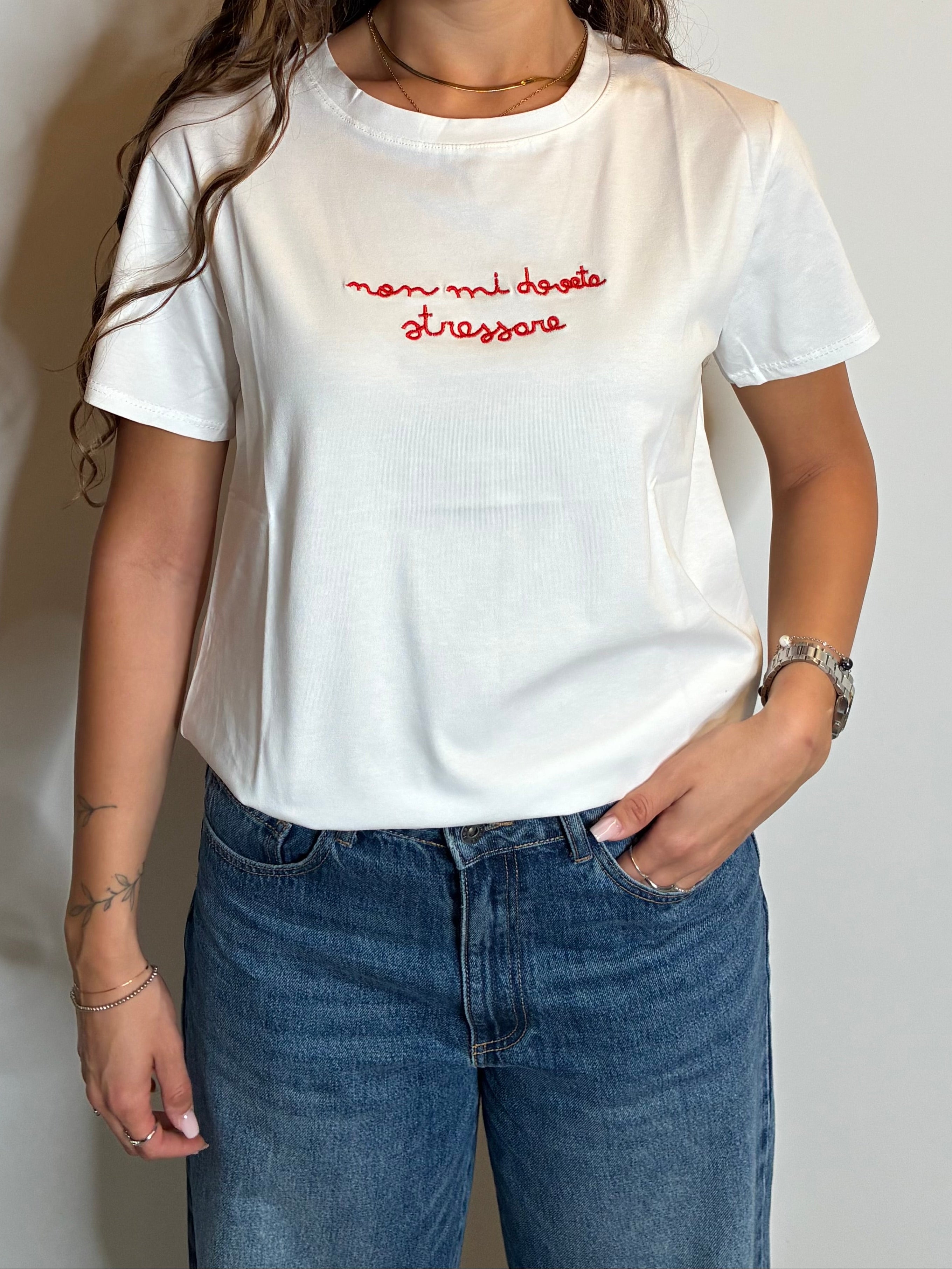 T-shirt "non mi dovete stressare"