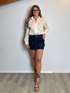 Minigonna denim cargo
