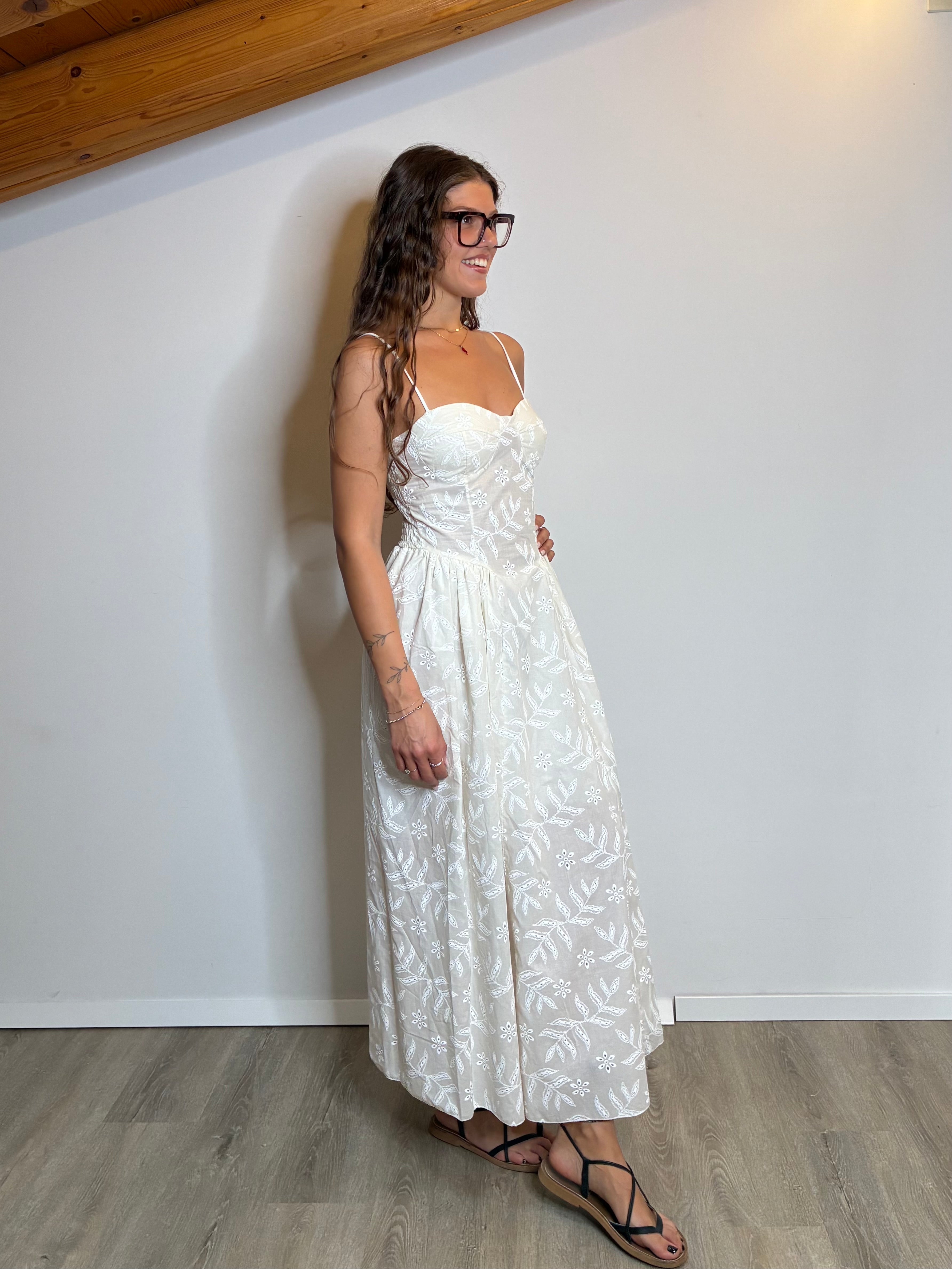 Vestito lungo sangallo