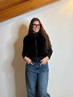 Smanicato pelliccetta nero