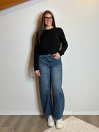 Pullover trecce nero