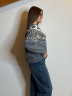 Maglione nordico bassotti grigio
