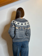 Maglione nordico bassotti grigio