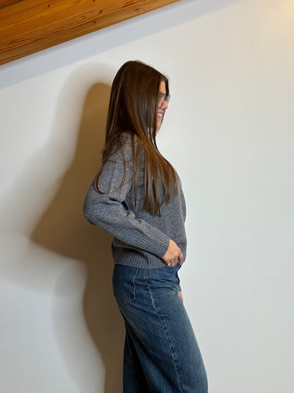 Maglione 100% lana grigio
