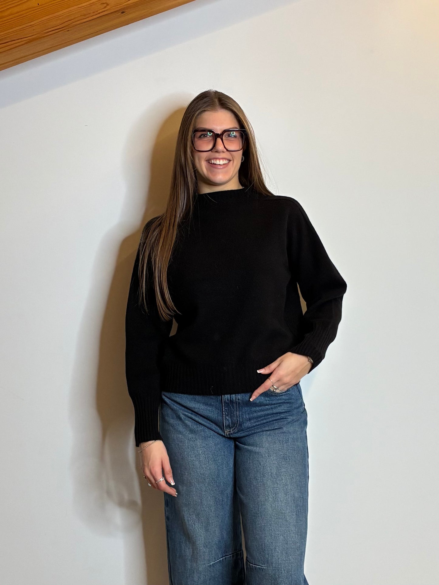 Maglione 100% lana nero